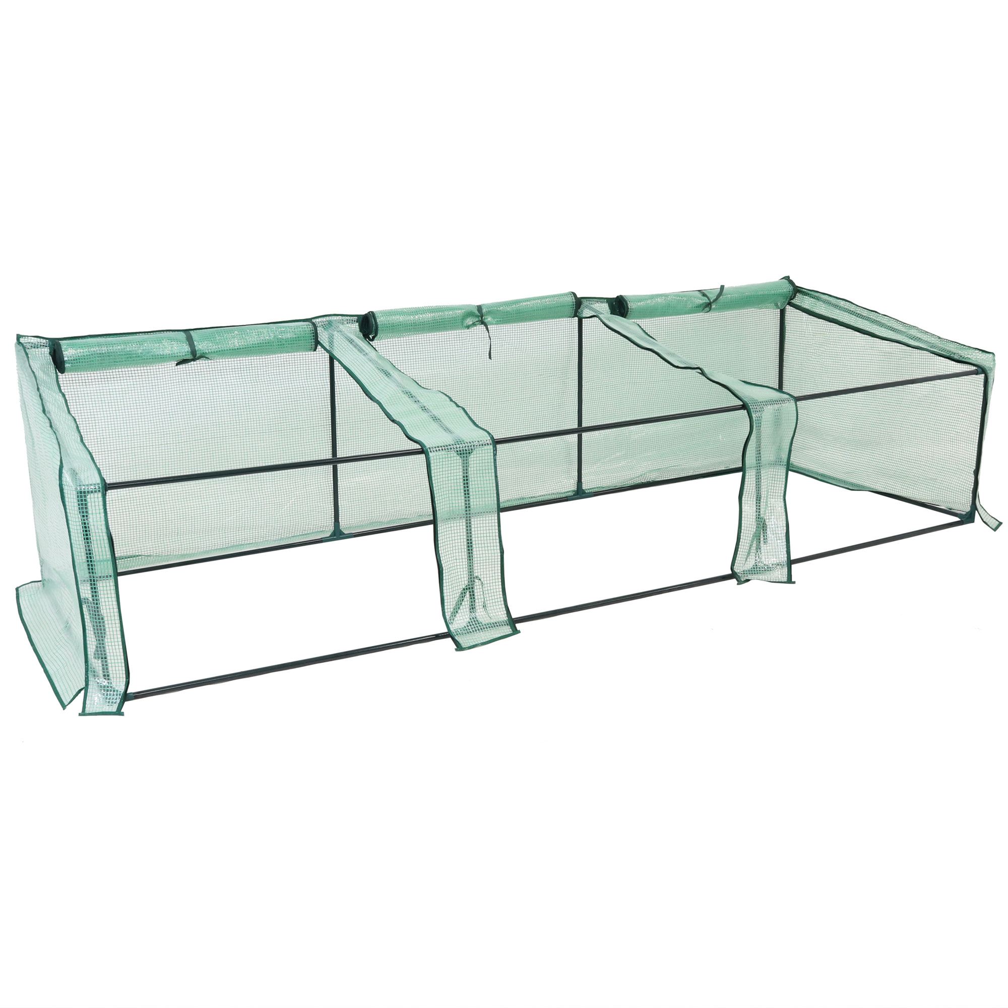 Sunnydaze Decor, Mini Slanted Cloche Greenhouse, Length 38 in, Width 107 in, Model# HGH-987